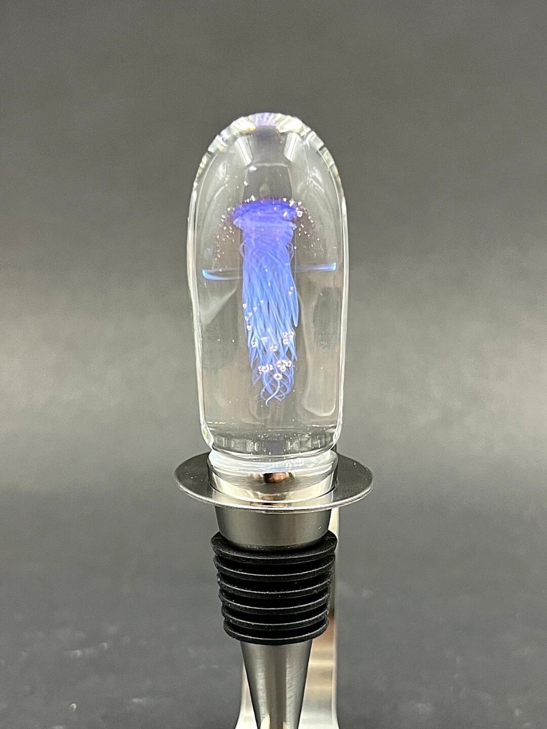 Maui Glass Jellyfish Bottle Stopper Etsy