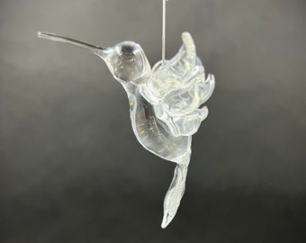 Glass Hummingbird Ornament