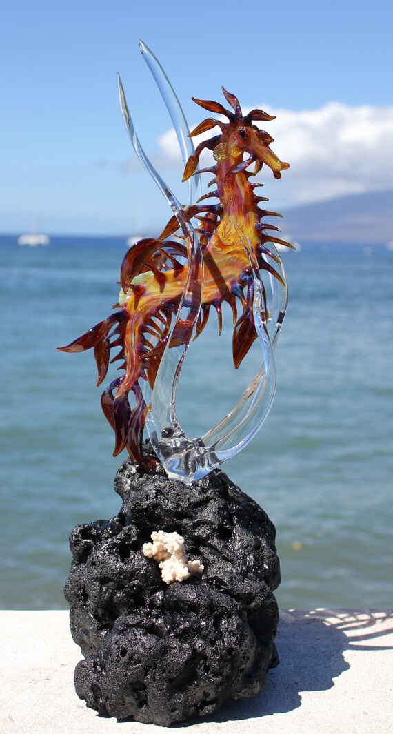 Leafy Sea Dragon Glass Sculpture Etsy