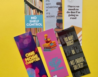 Six Bookmarks | Booklover Gift | Bookish Quotes | Birthday Gift | Reader Present