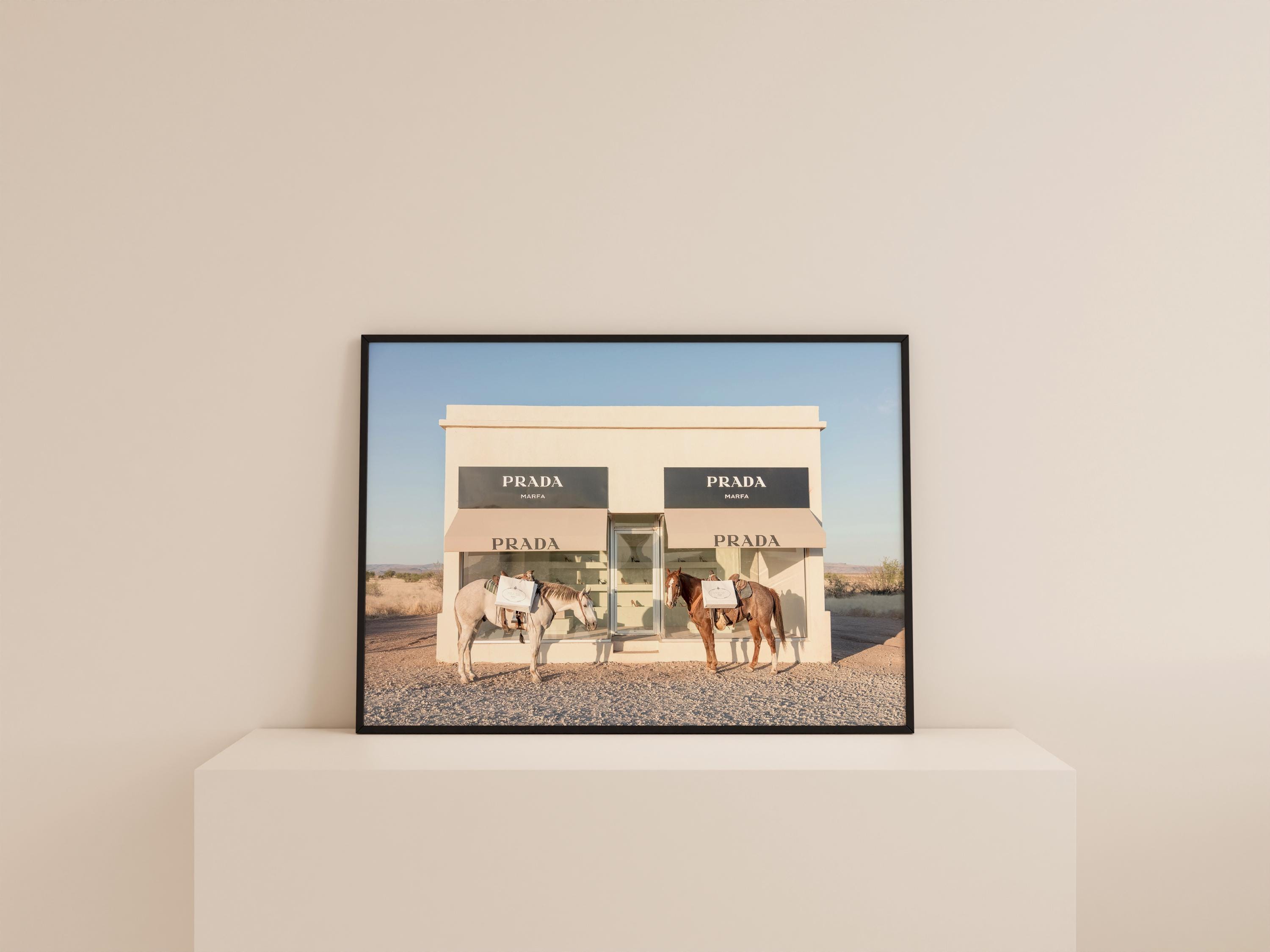 Prada Marfa Black Sign Wall Art