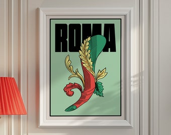 Italian Poster Art, Italian Cards, Briscola Cards,  Maximalist, Retro Italian Poster, Wall Decor, Italian, Instant Download, Travel poster