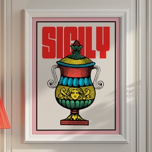 Italiaanse posterkunst, Italiaanse kaarten, Briscola-kaarten, maximalist, retro Italiaanse poster, wanddecoratie, Italiaans, direct downloaden, reisposter