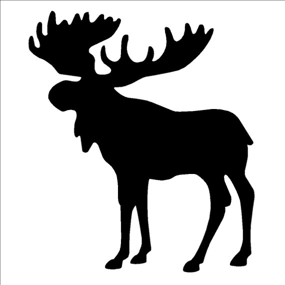 Download Moose silhouette Stencil or self adhesive decal 9.5 x 11 ...