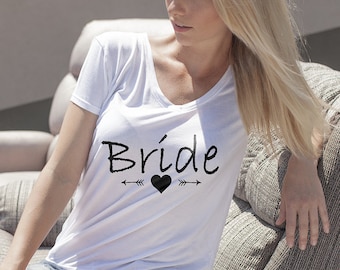 Qty of 10 Bride and Bride Tribe custom Iron on Decals  shirt not included do it yourself