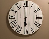 Do It Yourself Farmhouse Clock Roman Numerals 3 in tall DECAL or single use STENCILS do it yourself great for 12 - 18 inch clock.