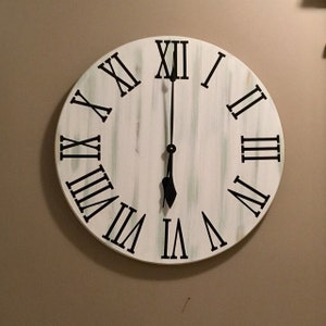 Do It Yourself Farmhouse Clock Roman Numerals 4.5 in tall DECAL or single use STENCILS do it yourself great for 30 or 36 inch clock