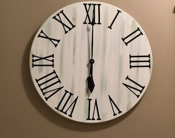 Do It Yourself Farmhouse Clock Roman Numerals 4 in tall DECAL or single use STENCILS do it yourself great for 20 to 30 inch clock