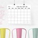 Printable Digital Download Blank Calendar Rae Dunn Inspired Instant Download PNG and PDF Formats ...