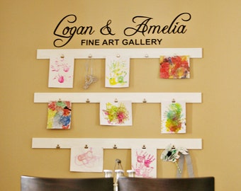 Custom personalized FIne Art Gallery vinyl wall art for your display wall choice of color and size