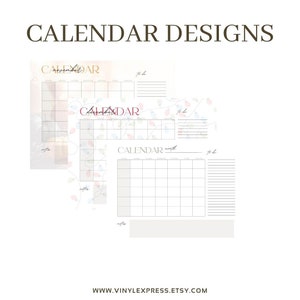 Printable Digital Download Perpetual Blank Calendar Set | Seasonal Design | Instant Download ...