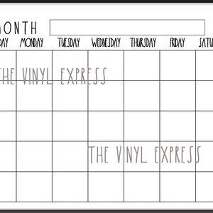 Printable Digital Download Blank Calendar | Rae Dunn Inspired | Instant Download | PNG and PDF ...