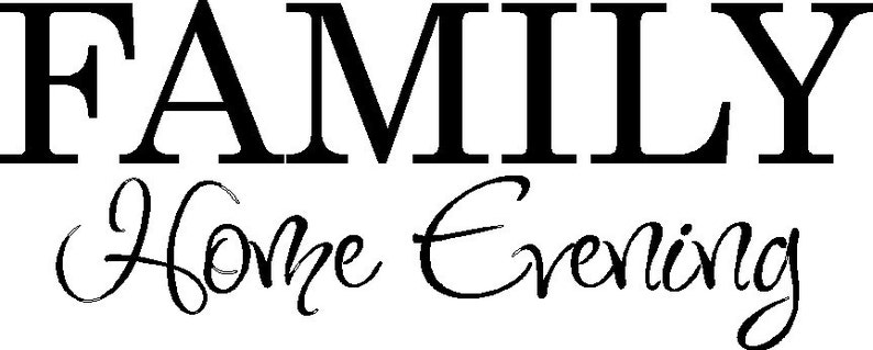 Family Home Evening vinyl decal with assignments and graphics, decal only, the board is not included, do it yourself project image 3