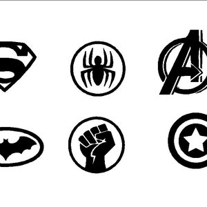 Super Hero Custom Cut Stencils for Glass Etching - Etsy