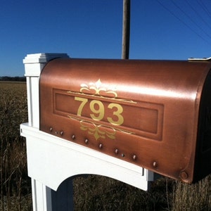 Single Decorative mailbox number decal