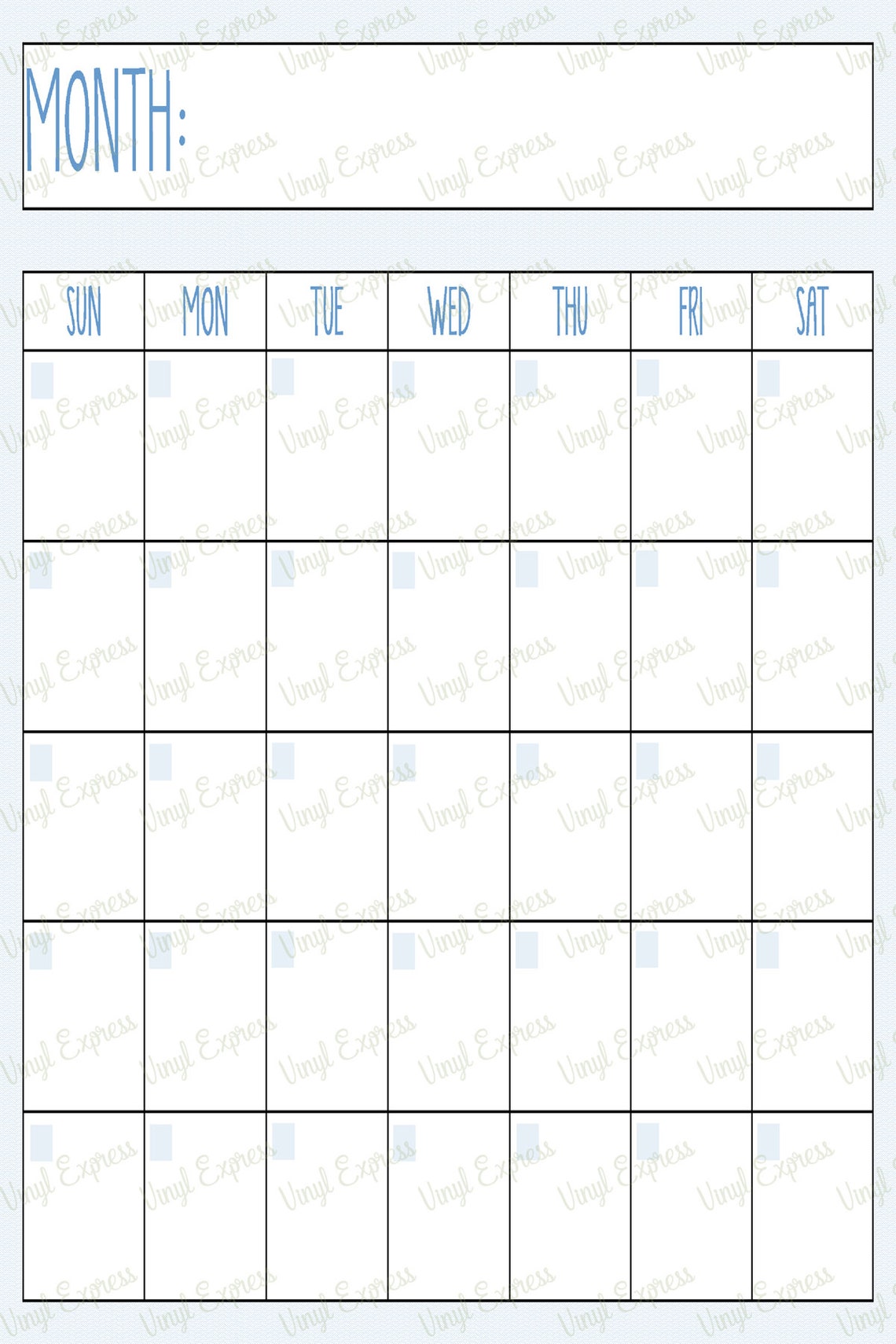 Printable Digital Download Perpetual Blank PORTRAIT Calendar - Etsy