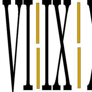May include: Black Roman numeral clock face with gold accents. The numbers III, VI, IX, XII are displayed.