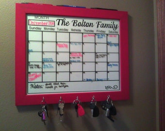 Calendar Decal personalized cut to fit 16 x 20 chalkboard whiteboard or frame, frame or whiteboard not included