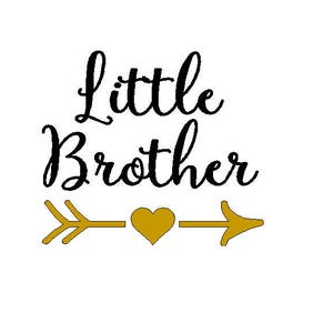 Little Brother OR Little Sister iron on decal in choice of two colors