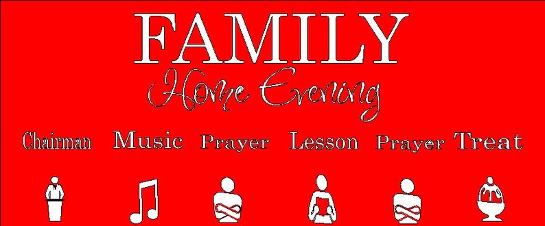 Family Home Evening vinyl decal with assignments and graphics, decal only, the board is not included, do it yourself project image 4