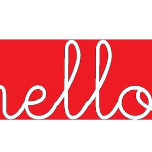 Hello Schriftzug Aufkleber für Haustür 14 x 5.25
