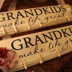 Grandkids Make Life Grand DECAL ONLY 16.5 x 4.75 board not included image 1