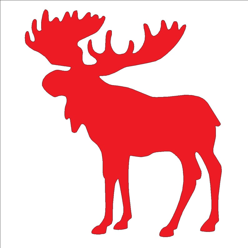 DIY Moose Silhouette Iron on Decal 9.5 Wide X 11 High Decal - Etsy
