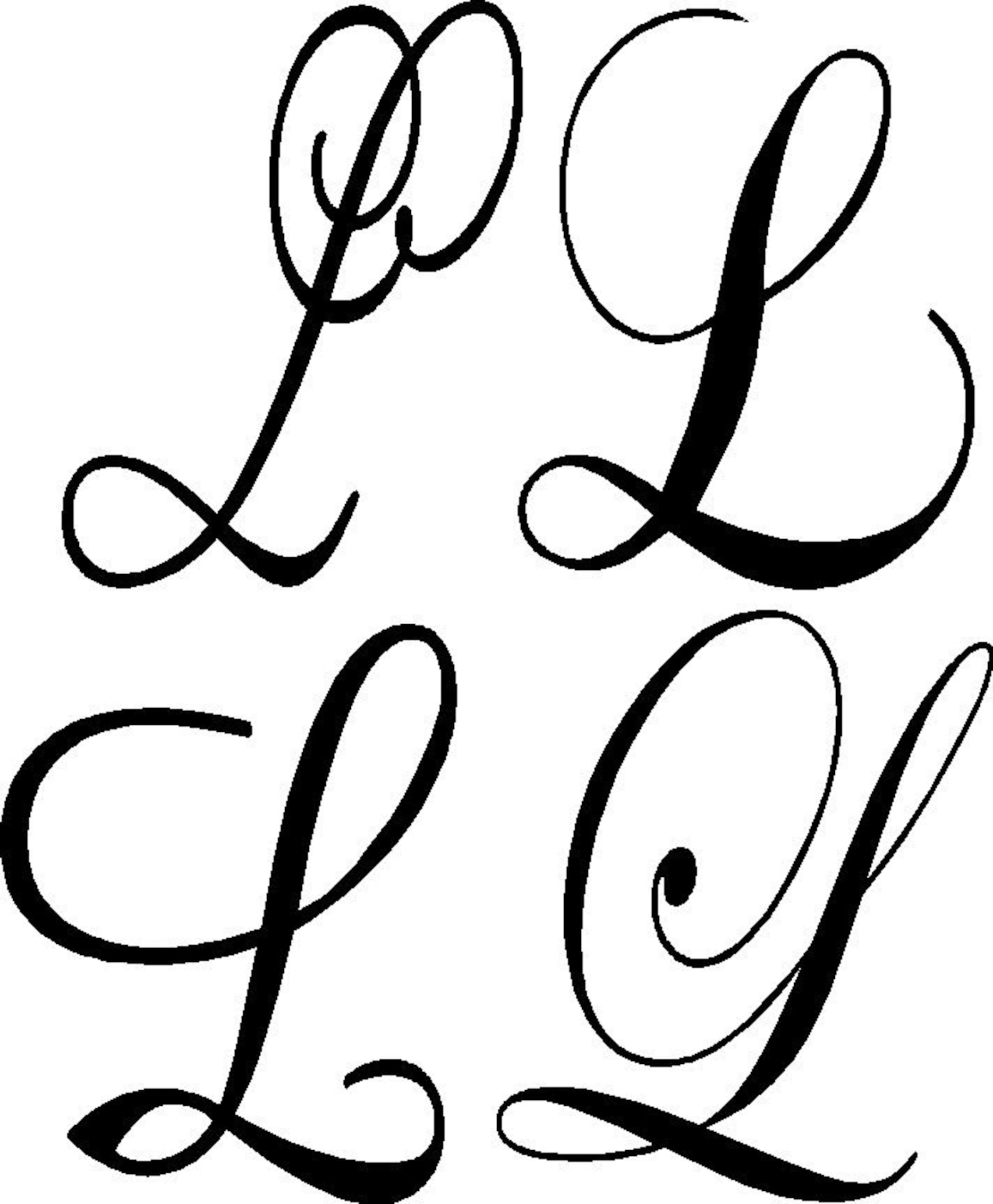 Large monogram wall decal choice of letter Etsy