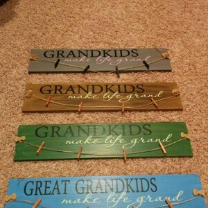 Grandkids Make Life Grand DECAL ONLY 16.5 x 4.75 board not included image 3