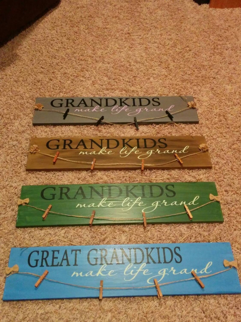 Grandkids Make Life Grand DECAL ONLY 16.5 x 4.75 board not included image 3