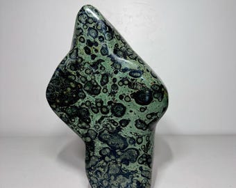 XL Kabamba Jasper Freeform (34.3 lbs) – Green Black Orbicular Mineral Sculpture