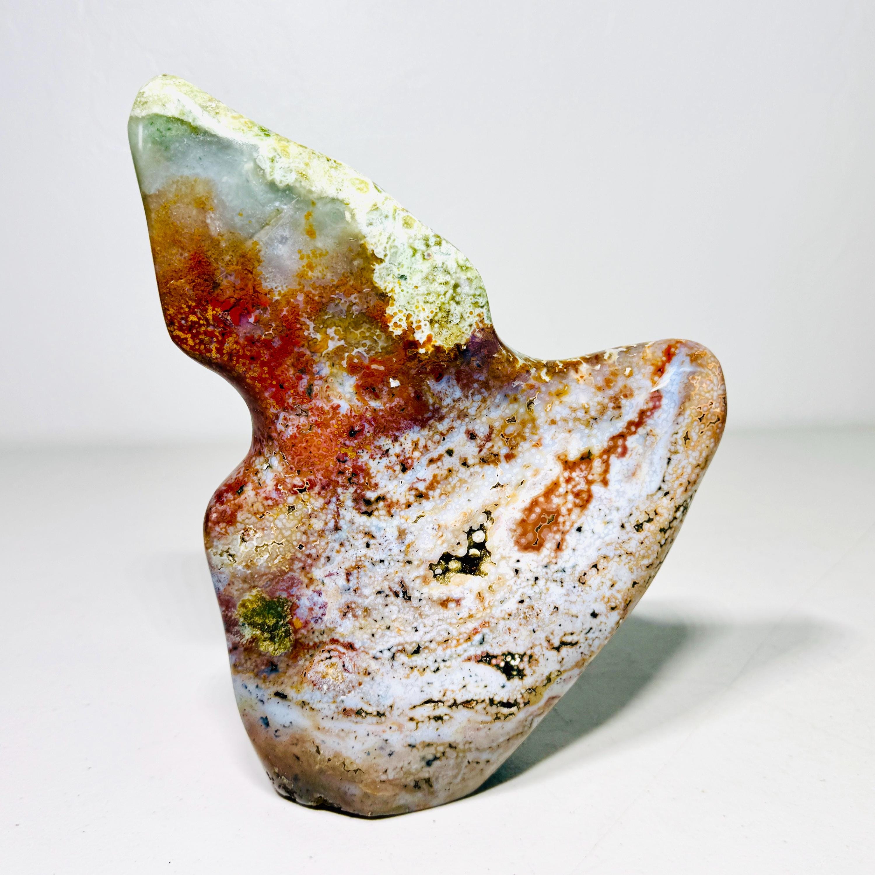 Ocean Jasper Freeform: Pink, Lavender & Green Orbicular Patterns (7.4 lbs