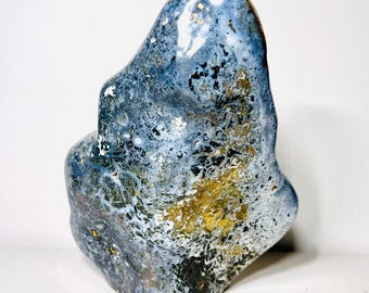 XL Blue Ocean Jasper Freeform (26.6 lbs) – Polished Collector Stone