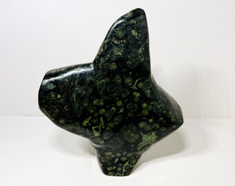 Polished Kabamba Jasper Freeform - Rare Four-Pointed Star, Madagascar Crystal Collector Decor