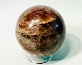 Rare Purple Rose Quartz Crystal Sphere 3.25” (82.5 mm) – Fantasy Home Décor, Sacred Geometry Orb & Fall Gift
