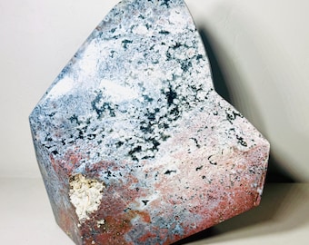 Blue Ocean Jasper Freeform (22.7 lbs) – White Matrix Sculpture
