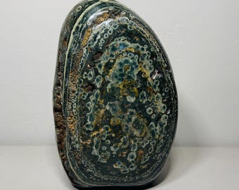 Green Ocean Jasper Freeform (30.9 lbs) – Natural Cavities and Orbicular Bands