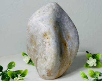 Flower Agate Freeform (3.1 lbs) – Organic Shape with Soft Orbicular Patterns & Natural Cavities