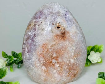 Rare Pink Amethyst Freeform – Two-Tone Lavender with Golden & Reddish Accents