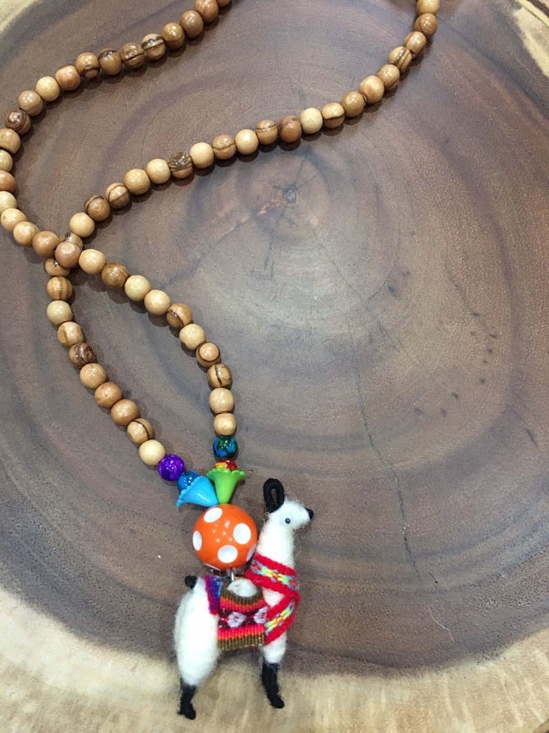 Lama tassel necklace Lama jewelry Boho chic jewelry Girls | Etsy