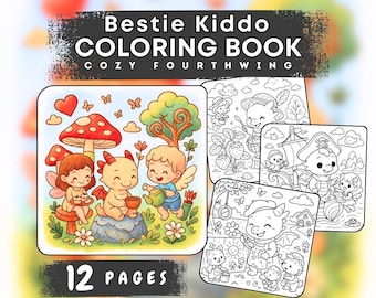 Dragon Rider Coloring Book: 12 Printable Fantasy Art Pages, Instant Download PDF