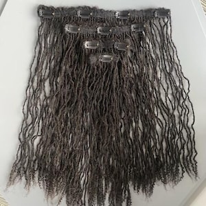 Dreadlock clip ins Micro loc clip ins with curly ends