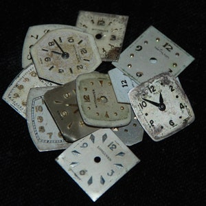 Vintage Antique Watch Dials Steampunk Faces Parts PL 8