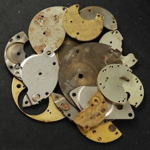 Destash Steampunk Watch Clock Parts Movements Plates Art Grab Bag WZ 29