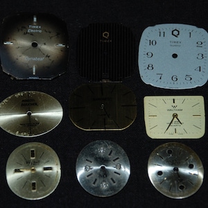 Vintage Antique Watch Dials Steampunk  Faces Parts Altered Art Industrial  F 35