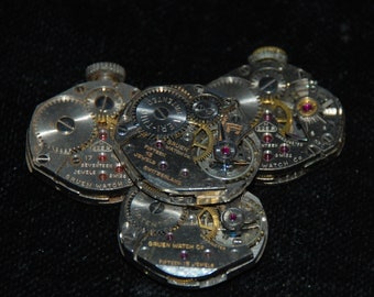 Watch Movements Parts Vintage Steampunk Altered Art Assemblage FK 75