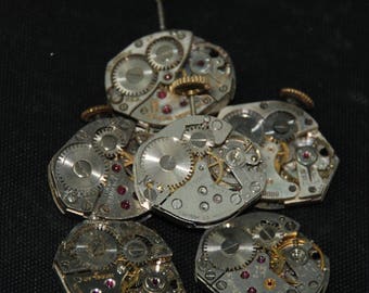 Vintage Watch Movements Parts Steampunk Altered Art Assemblage RB 19