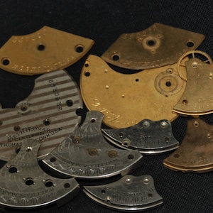 Destash Steampunk Watch Clock Parts Movements Plates Art Grab Bag WZ 8