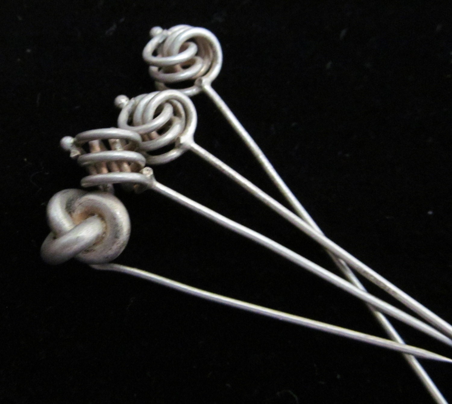 4 Vintage French Knot Sterling Silver Sticks Pin AF 65 - Etsy Canada