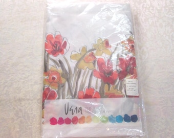 Vintage Vera Tablecloth Tulips and Daffodils 60" x 84" Oblong NIP NOS